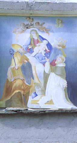 Madonna incoronata con Agostino e Domenico