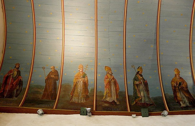Il gruppo di santi con Agostino vescovo e cardioforo