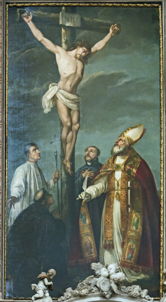 Cristo Crocifisso tra i SS. Agostino, Lorenzo Giustiniani, Antonio da Padova e Gaetano da Thiene, nella chiesa dei SS. Geremia e Lucia a Venezia 