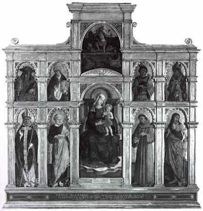 Polittico di Monterubbiano:  Agostino, la Vergine e santi