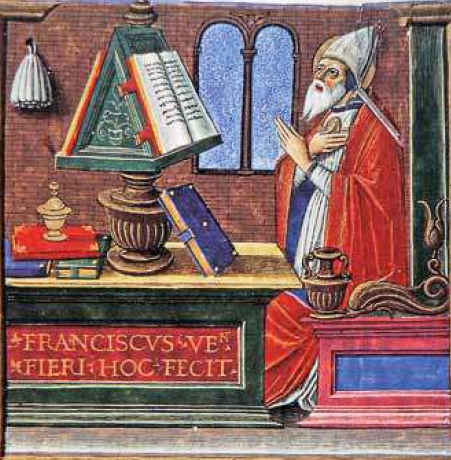 Sant'Agostino nel suo studio