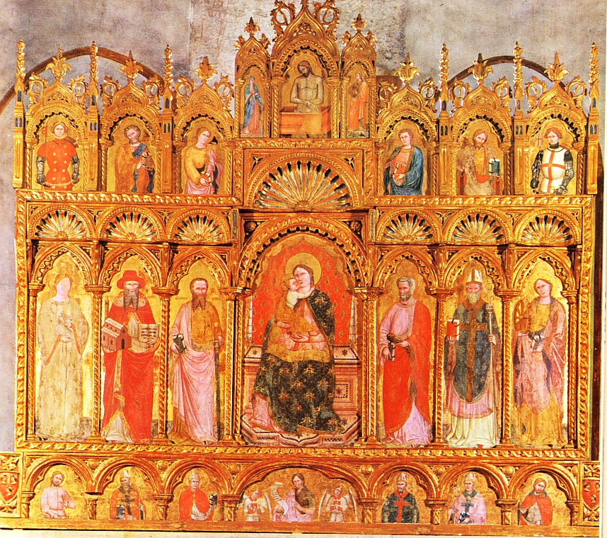La pala d'oro dipinta da Battista da Vicenza nella Badia di sant'Agostino