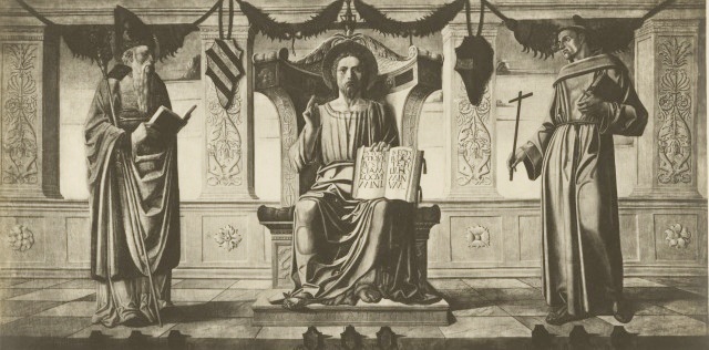 Cristo in trono tra san Vincenzo Ferrer, sant'Agostino, sant'Elena e san Francesco d'Assisi