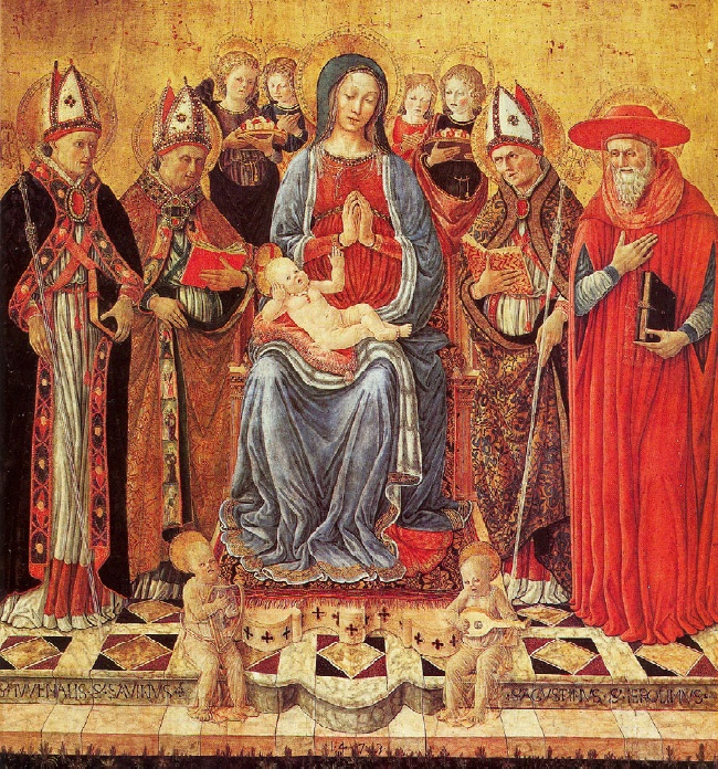 La Vergine in trono con sant'Agostino e i Dottori della Chiesa