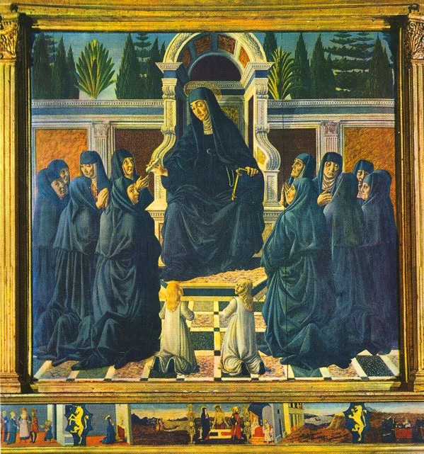 Monica con le suore agostiniane di Francesco Botticini in Santo Spirito a Firenze, Cappella Bini