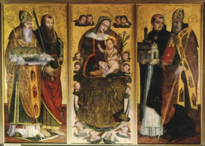 Madonna con Bambino e angeli, con i santi Biagio e Paolo, Tommaso d'Aquino e Agostino