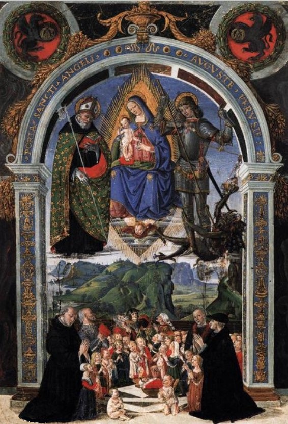 Madonna con il Bambino tra i santi Agostino e Michele