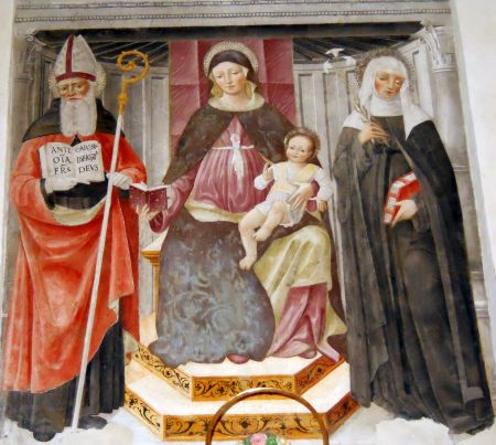 Madonna in trono con S. Caterina da Siena e Sant'Agostino che mostra la sua Regola