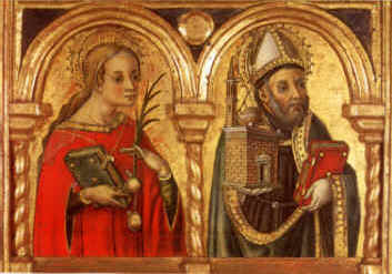 Sant'Agata e sant'Agostino di Vittore Crivelli