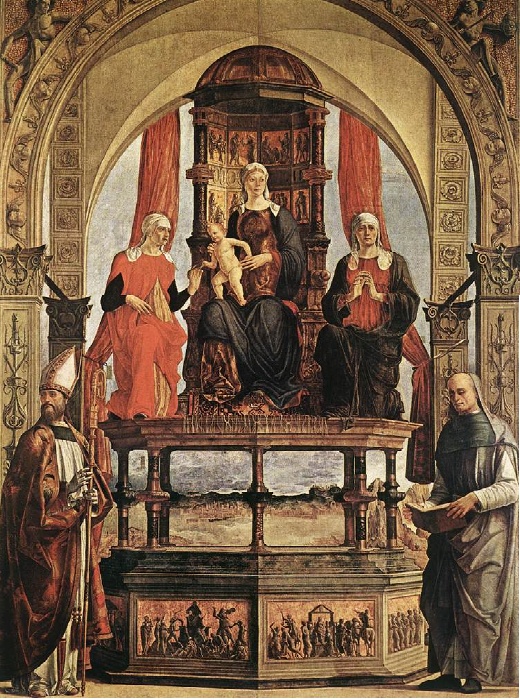 Madonna in trono e Santi con Agostino vescovo di De' Roberti