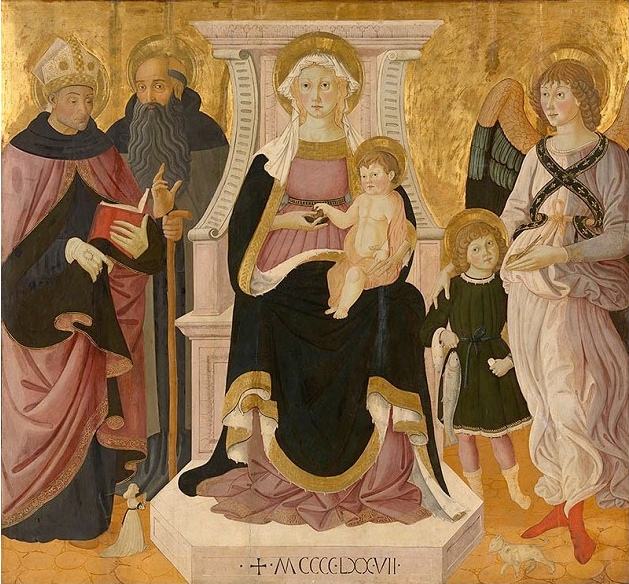 Madonna col Bambino tra sant'Agostino, sant'Antonio Abate, l'Arcangelo Raffaele e Tobiolo