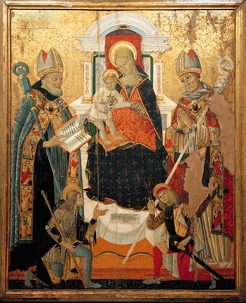 Vergine in trono con Agostino e santi