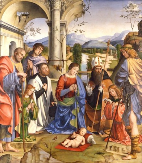 L'Adorazione del Bambino Ges con sant'Agostino