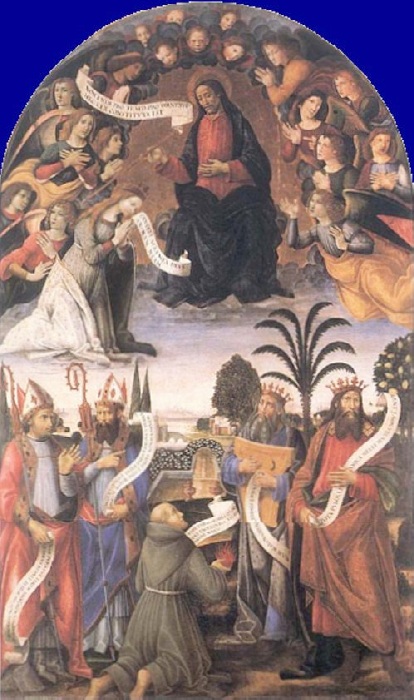 Disputa dell'Immacolata Concezione con sant'Agostino vescovo e Dottore della Chiesa