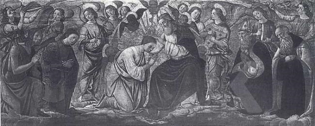 L'incoronazione di Maria con i santi Michele, Giovanni Battista, Agostino e Antonio abate