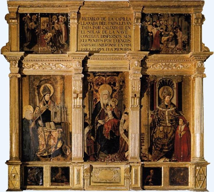 Agostino e i santi Anna, Ildefonso con il cardinale Borgia