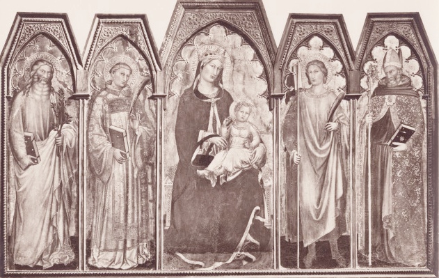Madonna con Bambino in trono, San Barnaba, San Lorenzo, Sant'Ansano, Sant'Agostino