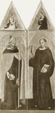 Sant'Agostino e donatore, San Nicola da Tolentino, Angelo annunciante, Maria Vergine annunciata