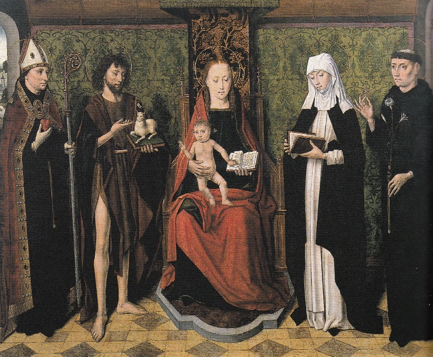 Sant'Agostino, la Vergine, il Battista, Monica e san Nicola da Tolentino