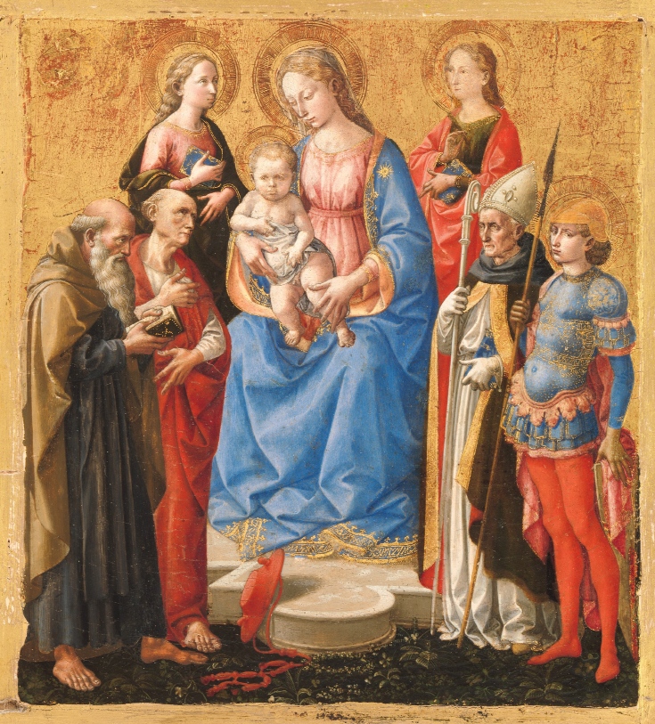 Madonna e Bambino con Agostino e altri Santi a New York, Metropolitan Museum of Art
