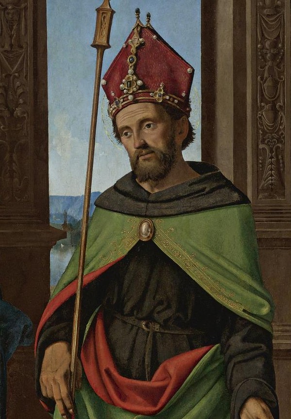 Particolare della figura di sant'Agostino