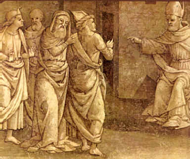 Agostino discute con gli eretici, dipinto di Pinturicchio