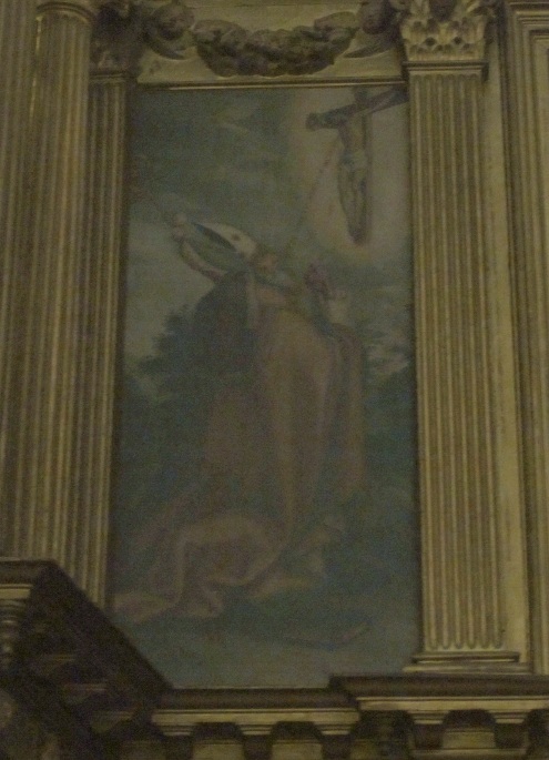 Agostino ai piedi di Ges Crocifisso nella chiesa dell'Annunciazione a Siviglia