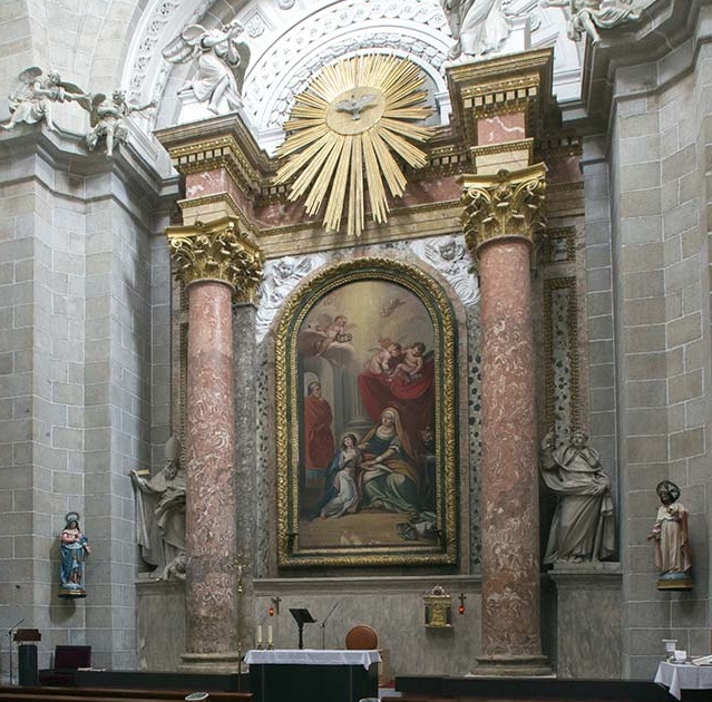 Agostino confuta gli eretici nella cappella del Sacro Cuore nella cattedrale di Avila