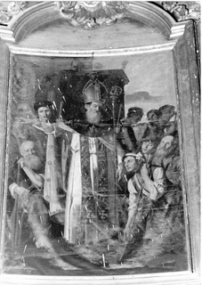 Sant'Agostino predica, tela di Giovan Battista Bedeschini