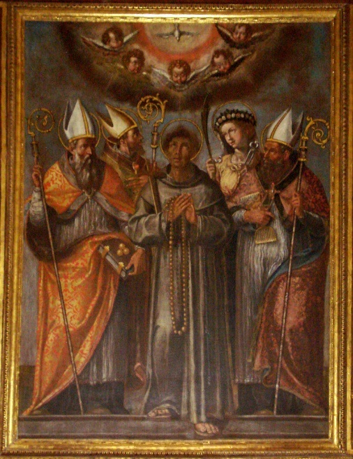 San Domenico di Guzman con i santi Agostino, Apollonia e Nicola
