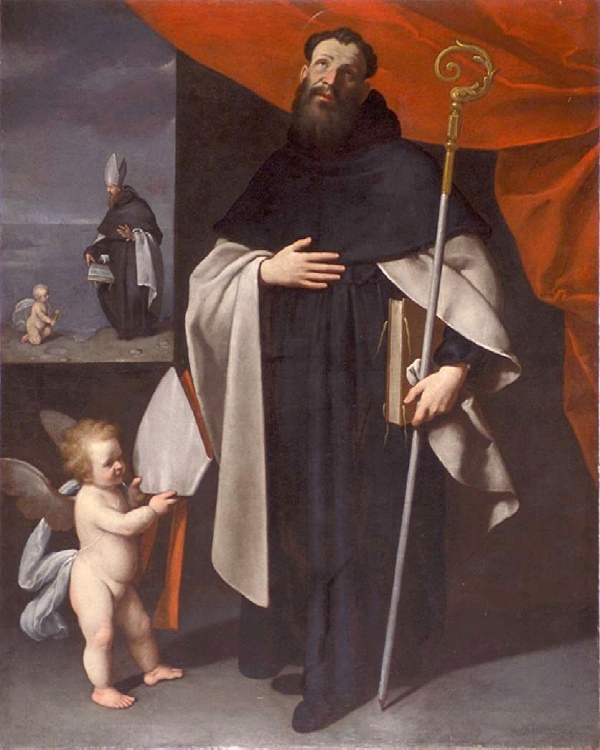 Sant'Agostino Padre della Chiesa occidentale con il bambino sulla spiaggia