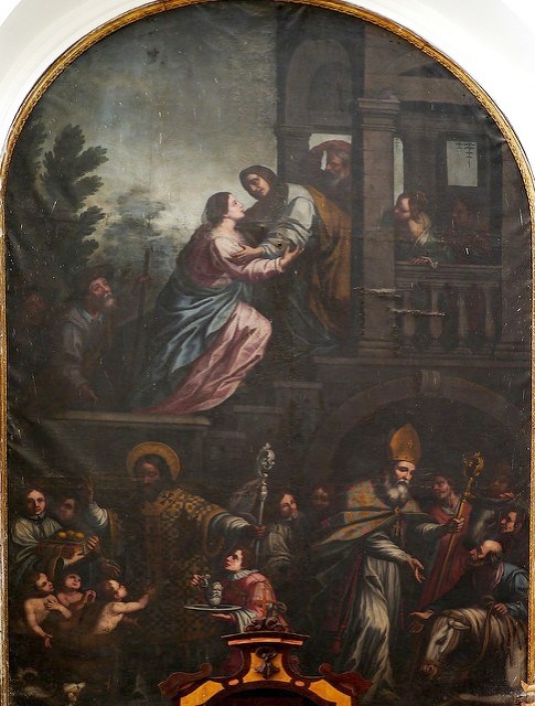 Visitazione della Vergine con i santi Nicola di Mira ed Agostino