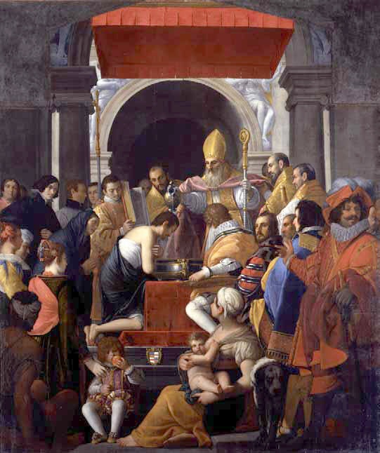 Battesimo di sant'Agostino di Damini a Lovere