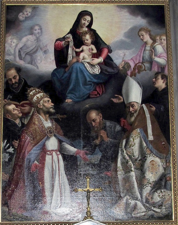 Madonna in gloria con Agostino e Santi