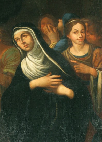 Madonna della cintura con i santi Agostino e Monica: particolare di santa Monica