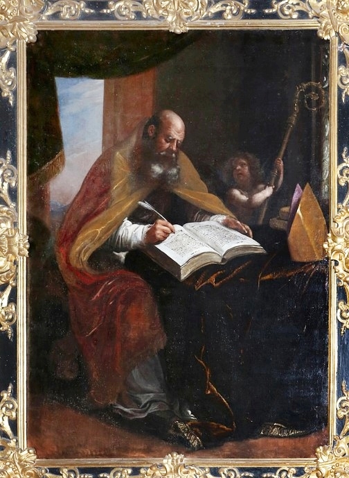 Agostino vescovo e Dottore della Chiesa allo scrittoio