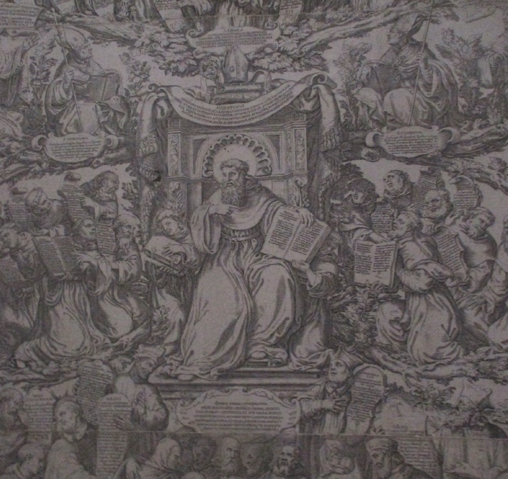 Gloria mistica di sant'Agostino che offre la sua regola alla posterit agostiniana