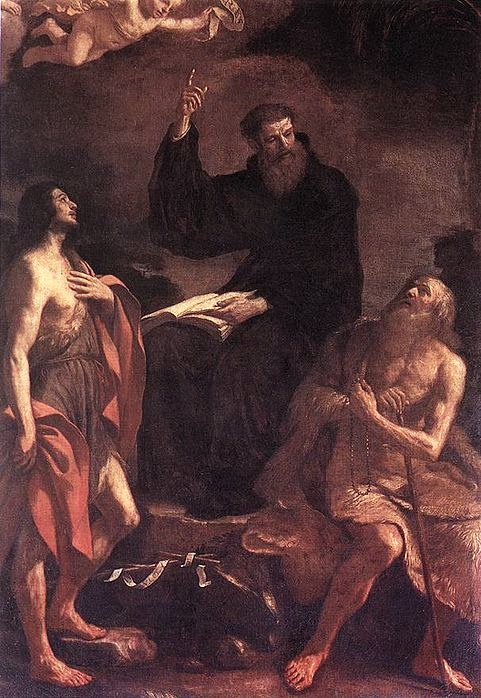 Agostino, il Battista e san Paolo Eremita