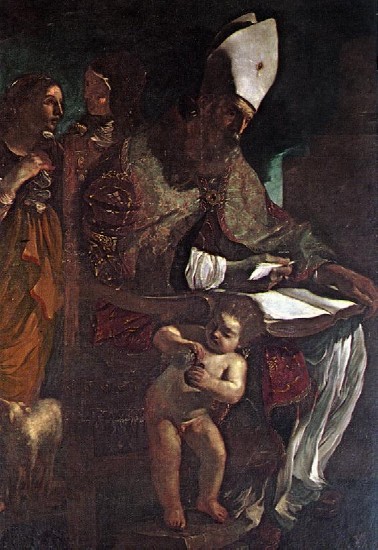 Sant'Agostino e il bambino sulla spiaggia a Roma