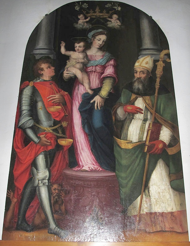 Agostino in adorazione del Crocefisso e della Vergine di Mattero Bartini
