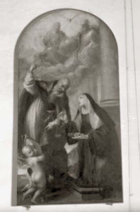 Santa Chiara da Montefalco con Sant'Agostino e la Trinit
