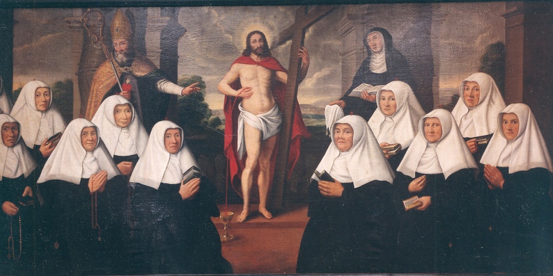 Cristo con i santi Agostino e Monica e suore agostiniane