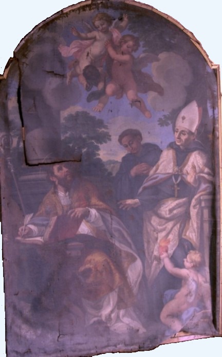 Sant'Agostino, san Nicola da Tolentino e san Tommaso da Villanova