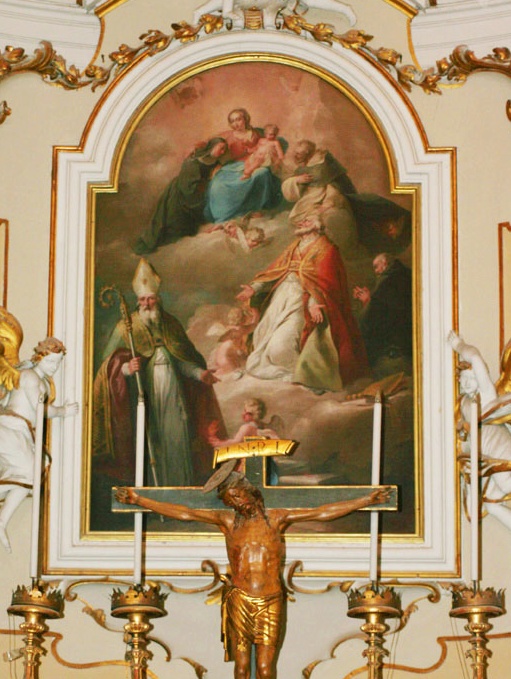 Madonna col Bambino e i Santi Monica, Domenico, Nicola di Mira, Antonio Abate e Agostino