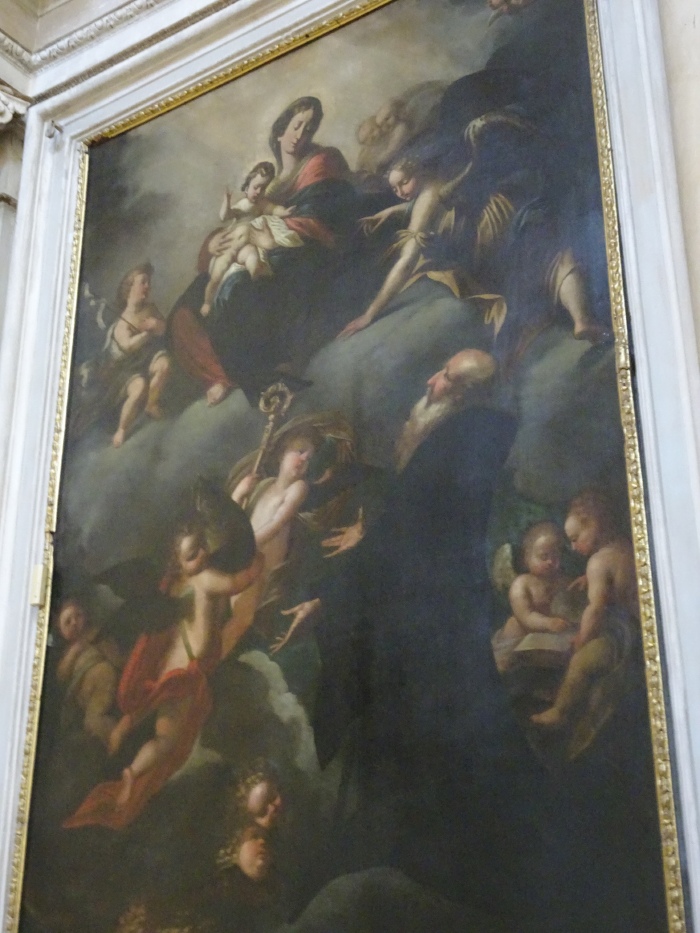 Sant'Agostino vescovo ai piedi della Vergine