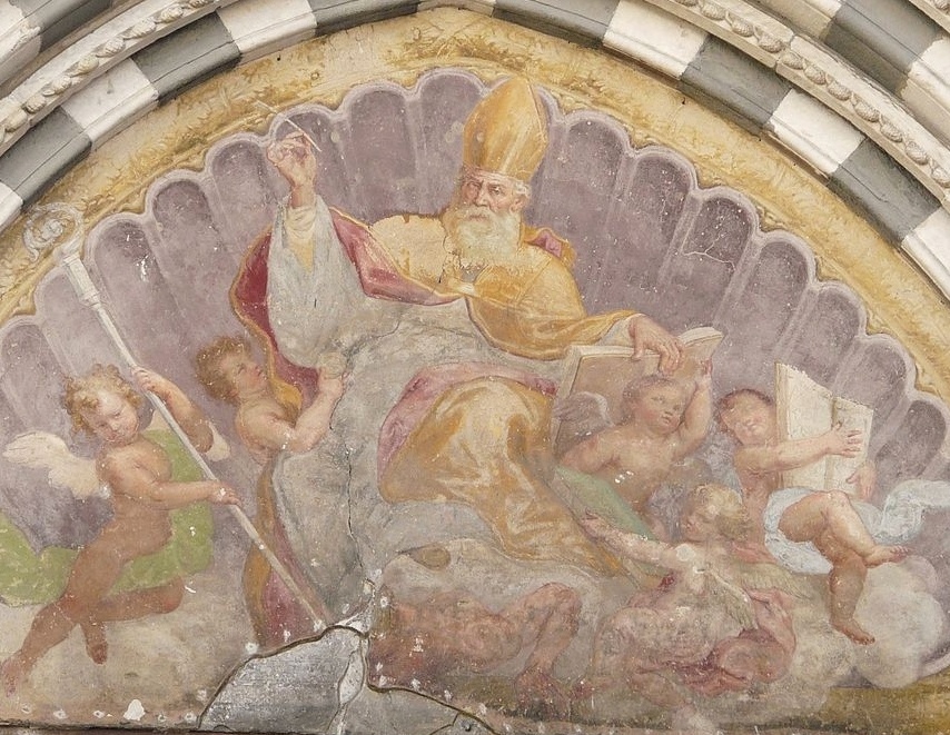 Sant'Agostino in gloria fra angeli di Giovan Battista Merano