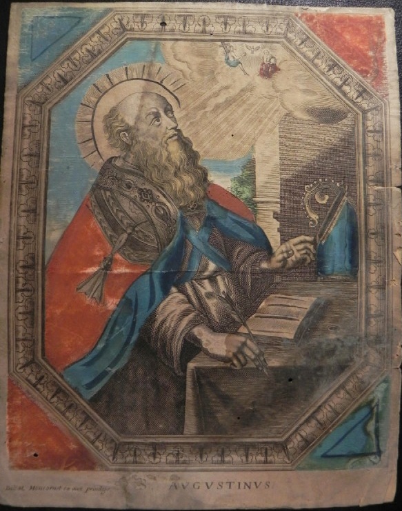 Sant'Agostino medita sul mistero della Trinit nel suo studio