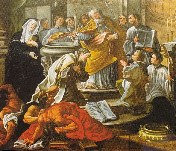 Ambrogio battezza Agostino