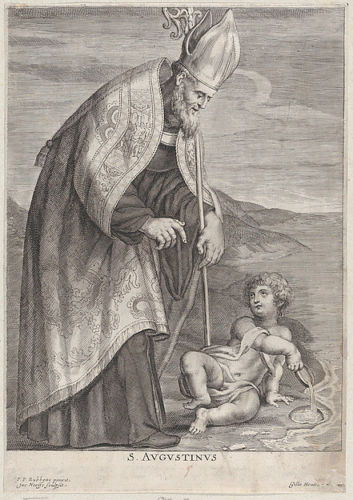 Sant' Agostino e il bambino sulla spiaggia