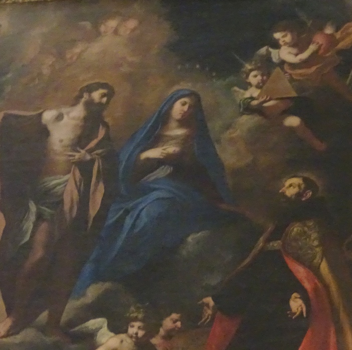 Agostino fra il sangue di Cristo e il latte della Vergine in una tela di Pietro Novelli a Palermo